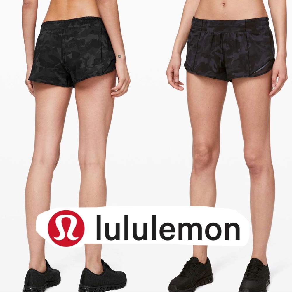 Lululemon Hotty Hot Short II *2.5" Incognito Camo Multi Grey / Black